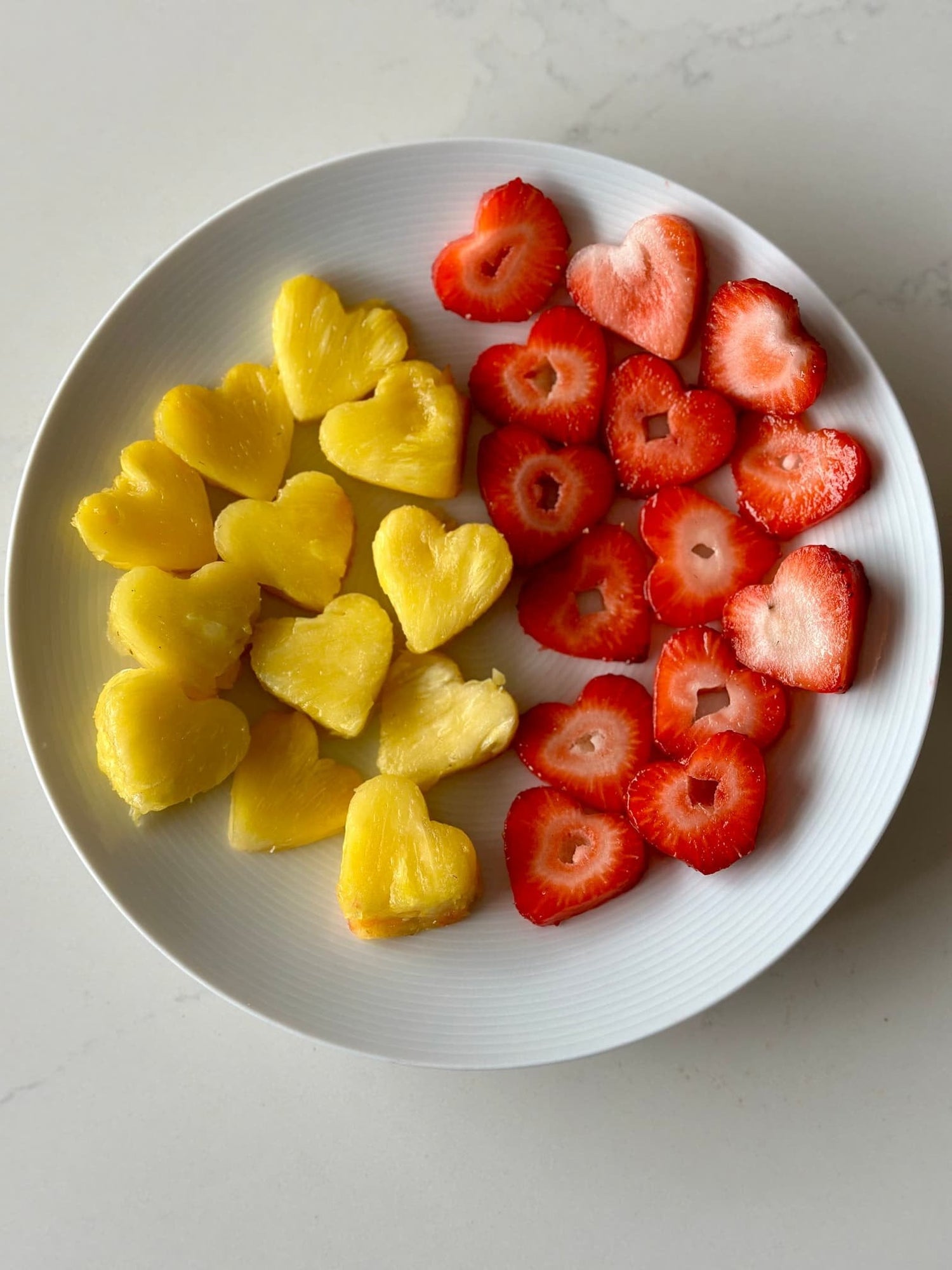 Frutas en forma de corazón