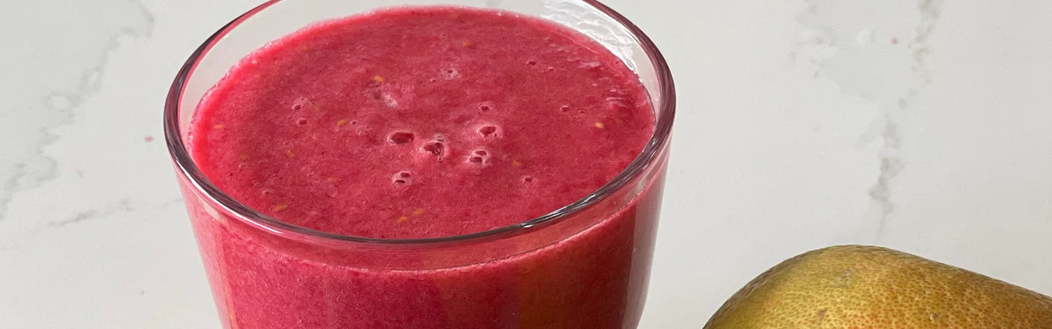 Smoothie Rosado de Toronja y Frambuesa