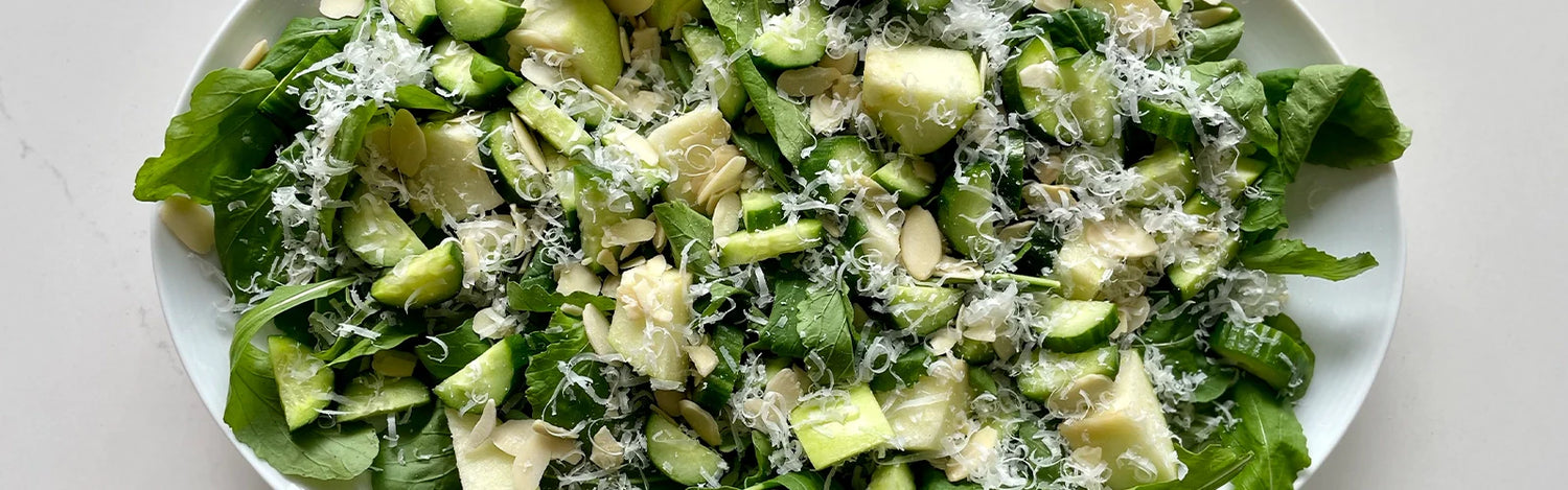 Ensalada de Rúgula Baby, Manzana y Mini Pepinos